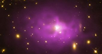 The black hole at the center of this galaxy, in the PKS 0745-19, may be home to an ultramassive black hole