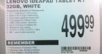 Lenovo IdeaPad K1 tablet gets priced