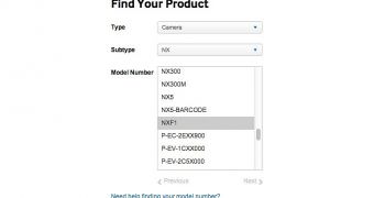 Samsung NXF1 Listing