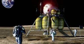 NASA simulations of the planned moon landing