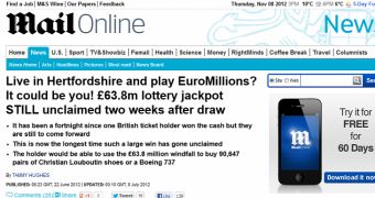 Daily Mail article used in 419 scam