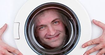 Man gets stuck in the washing machine after attempting to prank his partner