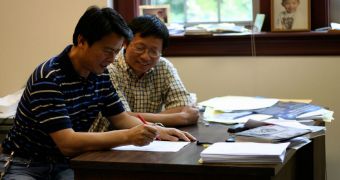 Sichuan University professor Tian Ma, left, and IU Department of Mathematics professor Shouhong Wang have developed a unified theory of dark matter and dark energy