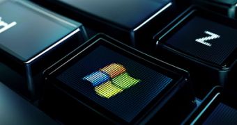 OLED-based key to display the Microsoft Logo