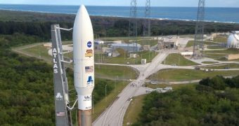 Image of the Atlas V rocket that carried the MSL rover Curiosity to Mars