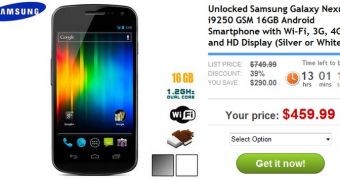Unlocked Galaxy Nexus at DailySteals