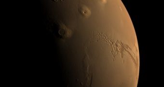 Volcanoes on Mars' Tharsis Rise were possibly caused by weird tectonics