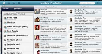 HootSuite iPad screenshot