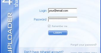 This is how logging into a 4shared account used to work