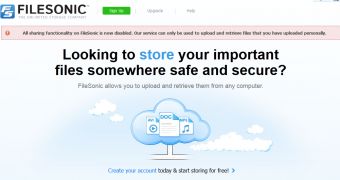 FileSonic blocks customers from accessing content posted by others