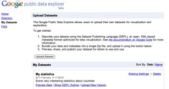 You can upload your own data to Google Labs' Public Data Explorer now