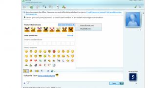 Skype does not feature custom emoticons and winks