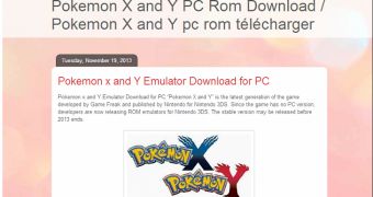 Fake Pokemon X and Y download website