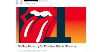 Bogus posts advertise free Rolling Stones tickets giveaway