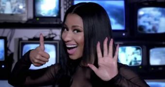 Nicki Minaj brings color to Usher's new video "She Came to Give It to You"
