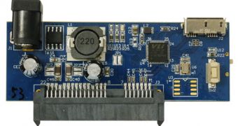 USB 3.0 control board with VIA VL701 low-power USB 3.0 to SATA bridge controller