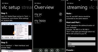 VLC Mirror for Windows Phone (screenshots)