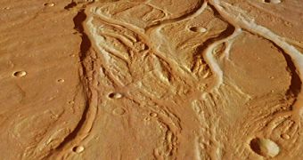 Mars Express sees gorges and small islands that may have been created by ancient, fast-flowing rivers on Mars