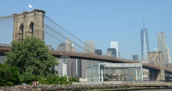Folks in NYC wake up to find white flags adorning Brooklyn Bridge's towers