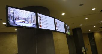 The Panasonic PDPs installed at the Vatican City museum