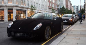 Velvet skinned Ferrari makes a splash in the UK