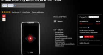 White Motorola DROID RAZR