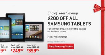 Verizon discounts three Samsung tablets before 2014