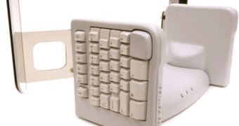 The vertically-split keyboards allow users to type safer