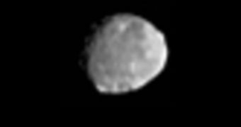 This is a view of Vesta collected by Dawn's navigational cameras