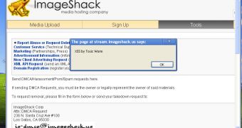 XSS vulnerability in ImageShack.us