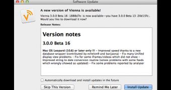 Vienna 3.0.0 Beta 16 changelog