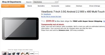 ViewSonic's ViewPad 7 on pre-order at Amazon