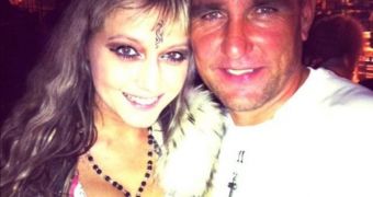 Vinnie Jones and singer Lama Safonova, with whom he reportedly cheated on his wife of 18 years
