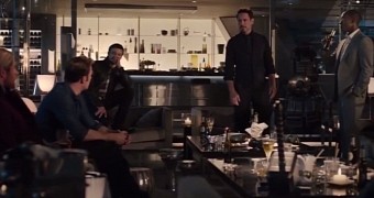 Before all hell breaks loose in "Age of Ultron," the Avengers chill at Tony Stark's place
