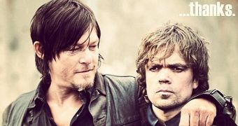 Norman Reedus makes a meme about him and Peter Dinklage and it's hilarious