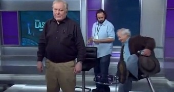 Bill Murray takes a tumble on live TV after enjoying one too many drinks earlier in the evening