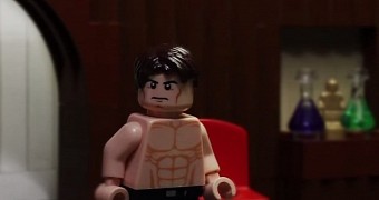 Christian Grey in "Fifty Shades of Brick"