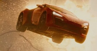 One of the most explosive and unrealistic scenes in “Furious 7,” the latest installment in the “Fast & Furious” franchise