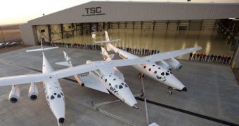 WhiteKnightTwo is seen here carrying SpaceShipTwo