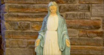 This Madonna statuette spent 20 years in the ground, being discovered 20 days before Christmas
