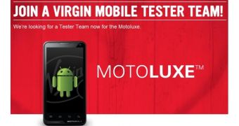 Virgin Mobile Canada Recruiting Motorola MOTOLUXE Testers