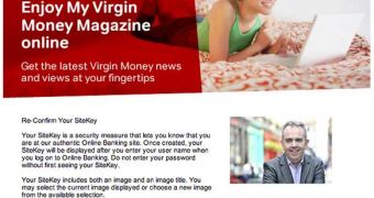 Virgin Money Phishing Scam: Re-Confirm Your SiteKey