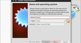 Creating a new virtual machine on Linux