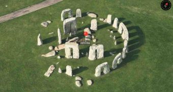 Stonehenge, as seen from Apple Maps