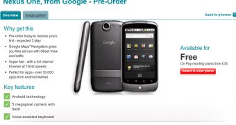 Nexus One available for pre-order at Vodafone UK