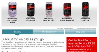 Vodafone UK puts BlackBerry on Pay As You Go