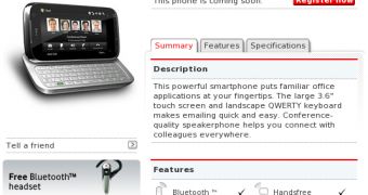 HTC Touch Pro 2 listed on Vodafone UK's site