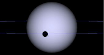 This is an artist's rendition of the WASP-33 star system