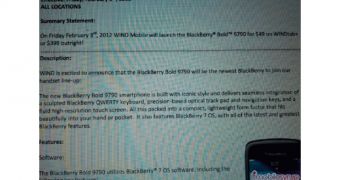 WIND Mobile Launching BlackBerry Bold 9790 on February 3