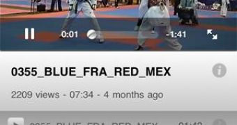 WTF Taekwondo TV application screenshot